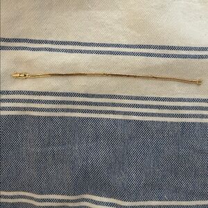 18k Japan Solid Yellow Gold Herringbone Bracelet 6.5in